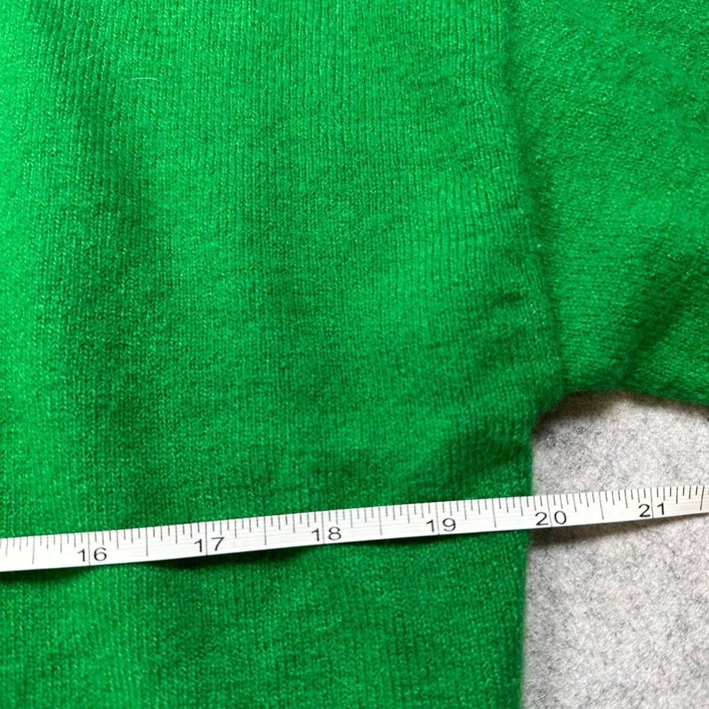 J.CREW V-Neck Sweater Merino Wool & Alpaca Knit Kelly Green Women's Small - Picture 6 of 11
